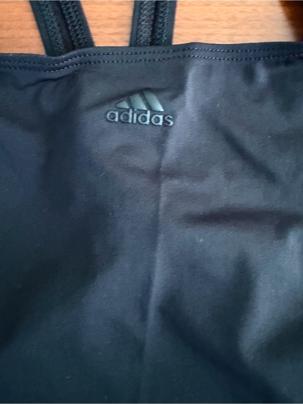 adidas Black One-Piece Swimsuit with Pink Side Stripes-Size L - Picture 4 of 8